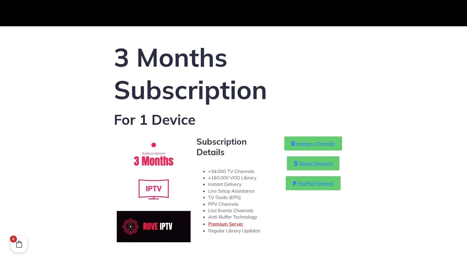 3 Months Premium IPTV