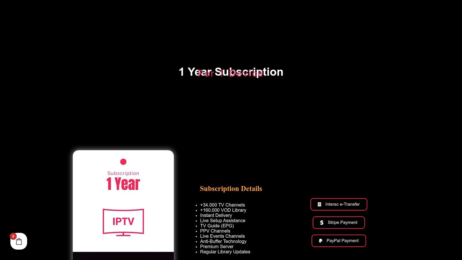 12 Months Premium IPTV