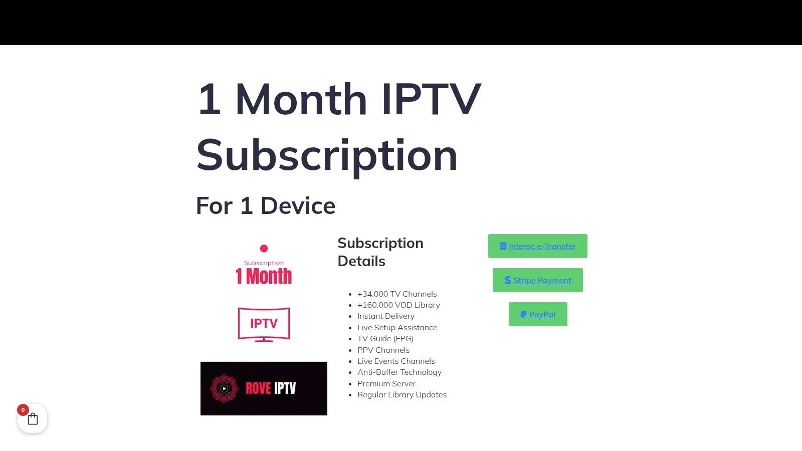 1 Month Premium IPTV